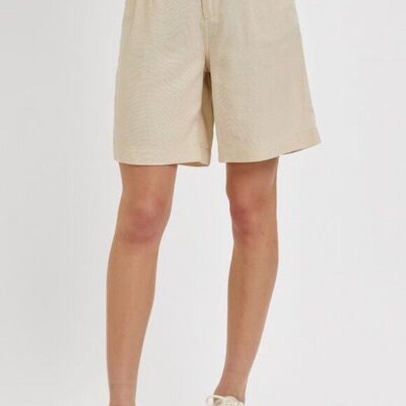 Hazel Blues® |  RISEN High Rise Pleated Front Shorts - Picture 1 of 5